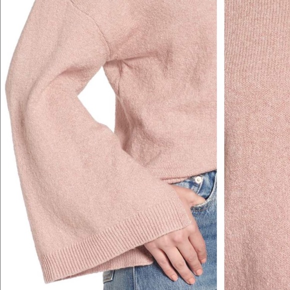BP Soft Dusty Pink Bell Dolman Sleeve Mock Neck Sweater from Nordstrom - Picture 9 of 13